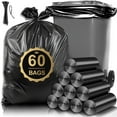 thumbnail image 1 of 55 Gallon Trash Bags, Heavy Duty Outdoor Garbage Bags (60 Count) for Waste, Lawn and Leaf ,1.5 Mil, 1 of 11
