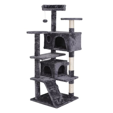 55''H Multi-Level Soft Cat Tree Condo