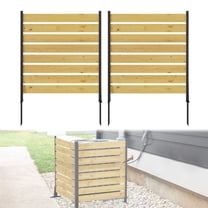 55”H x 38.5”W (2 Panels) Cedar Wood Privacy Fence, Outdoor Privacy Screen, Air Conditioner Fence, Trash Can Hider Outdoor, Pool Equipment Enclosure, Decorative Fences for Patio Garden Backyard