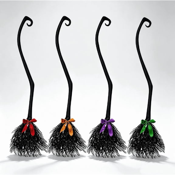 55'' Halloween Witch Cane , Witches Broomstick for Kids Witch Costume Parties, Photo Booth Accessory Stage Prop, Halloween Decorations