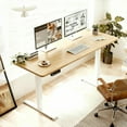 thumbnail image 1 of 55" Height Adjustable Electric Standing Desk - Modern Luxury Lift-Up Computer Gaming Table for Home Office, 1 of 10