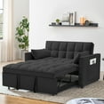 thumbnail image 1 of Leumius 55 Inch Convertible Futon Sofa Bed,Modern Loveseat Sleeper Sofa Couch with Pull-Out Sofa Bed for Living Room,Small Space - Black, 1 of 8