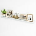 thumbnail image 1 of 55 Inch Fireplace Mantel Shelf -Long Floating Shelf, Wall Mounted Farmhouse Display Shelf with Invisible Heavy Duty Metal Bracket, White, 1 of 14