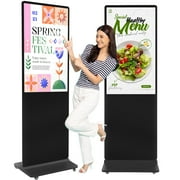 55 Inch Indoor Digital Signage Touchscreen Kiosk Floor Standing Advertising Display LCD Totem Interactive Monitor Android System with Auto Media Player