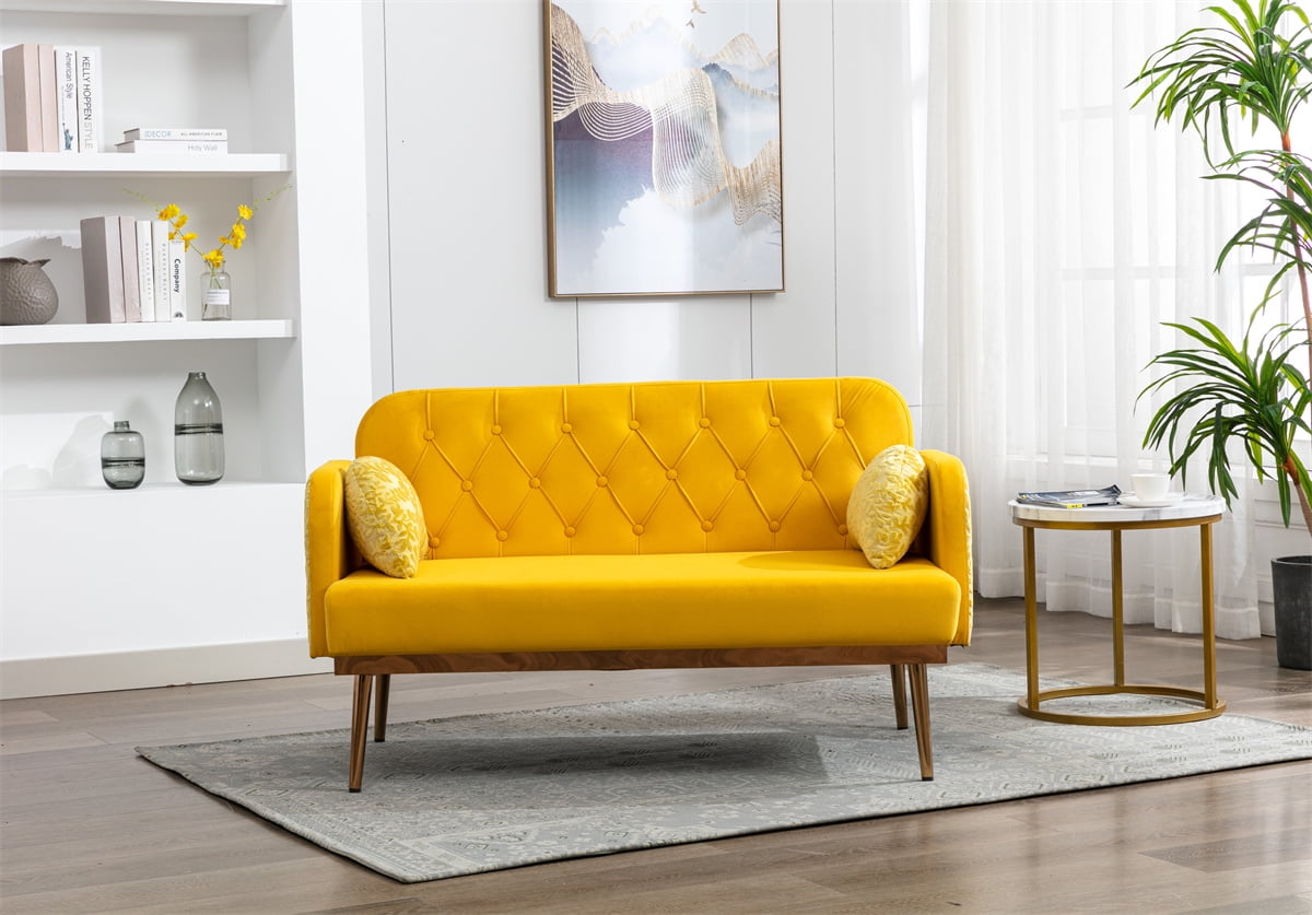 https://i5.walmartimages.com/seo/55-Inch-Velvet-Sofa-2-Pillows-Metal-Legs-Upholstered-Loveseat-Accent-Button-Tufted-Back-Living-Room-Leisure-Home-Office-Apartment-Yellow_b317dcdd-3f92-4b87-8c5b-9157a6c6c48c.739c6b4c0063c83d9d9101aedff236fd.jpeg