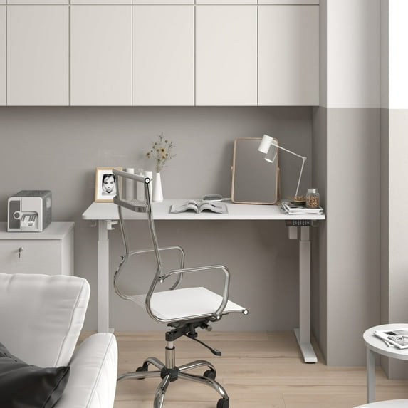 55" K304 Electric Height Adjustable Standing Desk, White