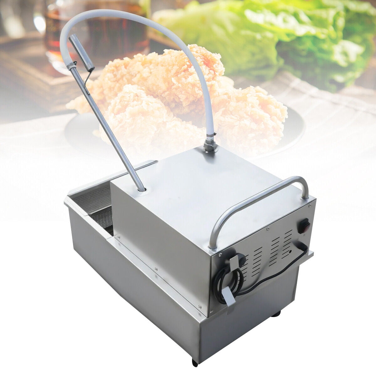 55 L /14.5 Gal Restaurant Oil Filter Machine, 550W Mobile Fryer Oil ...