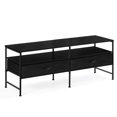 thumbnail image 1 of 55"L Extended TV Cabinet Industrial TV Cabinet with Fabric for Living Room, Bedroom with Charging Stake Black, 1 of 6
