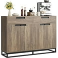 thumbnail image 1 of 55" Large Kitchen Sideboard Accent Modern Storage Cabinet with 2 Drawers and 4 Doors, Coffee Bar Buffet Table for Kitchen, Dining Room, 1 of 8