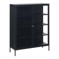 thumbnail image 1 of 55" Metal and Glass Cabinet in Black, 1 of 3