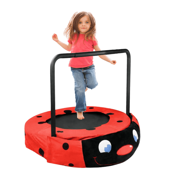 Seizeen 36’’ Kids Trampoline, Toddler Trampoline Foldable Rebounder with Handle, Mini Trampoline Ladybug Small Trampoline for Indoor Outdoor, Gift for 3-7 Years