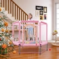 thumbnail image 1 of ARCTICSCORPION Mini Trampoline for Kids with Safety Enclosure Net and Pit Balls, Pink, 55.00" x 55.00" x 43.00", 1 of 7