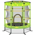 thumbnail image 1 of 55" Mini Trampoline for Kids, SHINPT Kids Trampoline for Toddlers, 4.5FT Baby Trampoline with Safety Enclosure Net, Small Trampoline with Star Print Indoor/Outdoor, Toddler Trampoline for Garden, 1 of 5