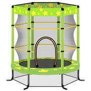 55" Mini Trampoline for Kids, Toddlers Trampoline with Enclosure Net, SEGMART Indoor & Outdoor Recreational Trampolines with No-Gap Design, Birthday Gifts for Boys and Girls Age 3 Months and Up