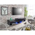 55" Modern TV Stand Wall Mounted TV Console High Gloss Media Unit LED