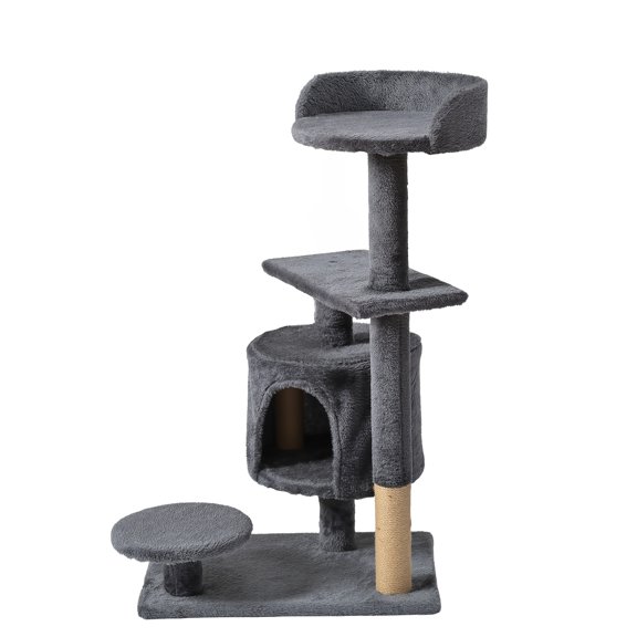 55" Multi-Level Cat Tree with Condo, Hammock, Scratching Posts & Platform