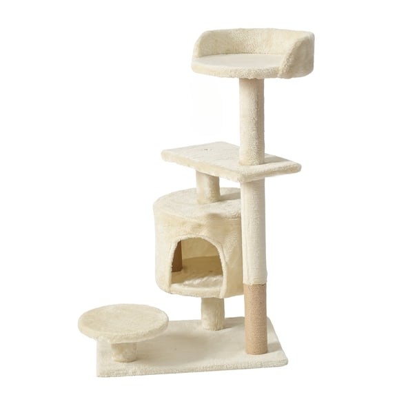 55" Multi-Level Cat Tree with Condo, Hammock, Scratching Posts & Platform