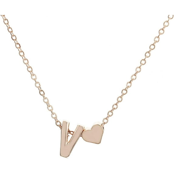 up to 55% off Necklaces for Women Pendant Fashion Jewelry Valentine Gift A-Z 26 Capital Letter Heart Pendant Fashion Jewelry Gift Beaded Necklace Set Gift for Her