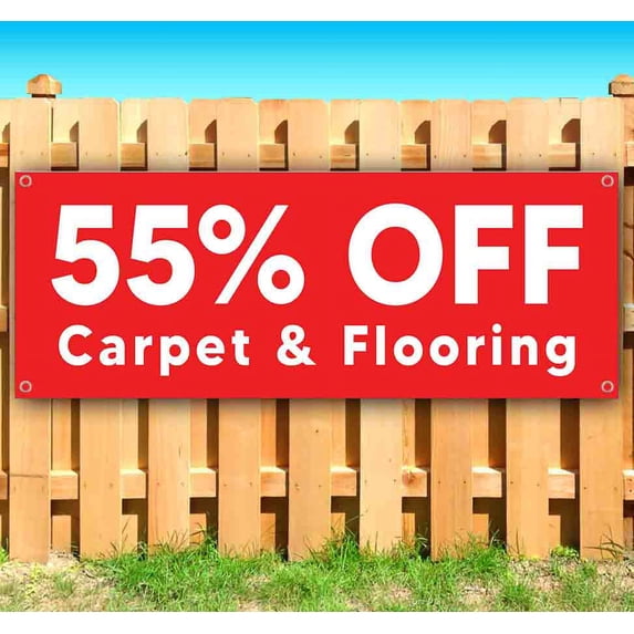55% OFF Carpet & Flooring Customizable 13 oz Banner Heavy-Duty Vinyl Single-Sided With Metal Grommets