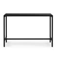 thumbnail image 1 of 55" Outdoor Bar Table with Adjustable Feet, Rectangle Narrow Counter Height Table, Ideal Bar Height Table for Balcony Patio Garden Yard Poolside, Black, 1 of 9