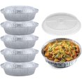 55 Pack 7" Round Aluminum Pans With Lids Aluminum Foil Pans With