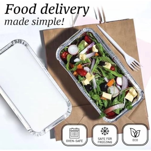 (55 Pack Aluminum Loaf Pans with Lids 1.5 LB Disposable Bread Tins for Baking, Lunch Containers, Single Serve Baking Dishes - Foil Loaf Pans, Aluminum Bread Pans 7.8 x 4.3 x2 Inches