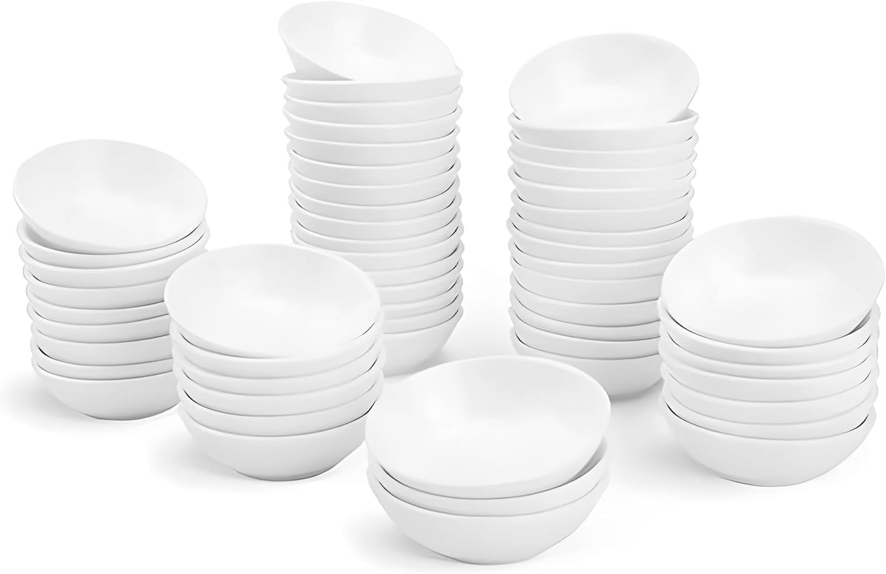 55 Pack Ceramic Dip Bowls Set Healthy Porcelain Sauce Dish Dipping