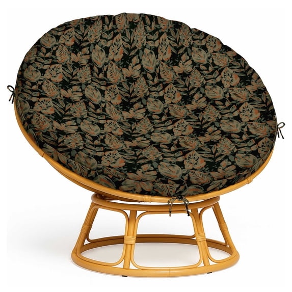 55" Papasan Chair Cushion Cover by Vargottam - Waterproof, UV Resistant & Easy to Clean - Fits 50-55 Inch Cushions - Tropical Print