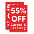 thumbnail image 1 of 55 Percent Off Carpet and Flooring (24" X 36") Vinyl Decal Only (Pack of 2) |Sign|Sticker|Poster, 1 of 4