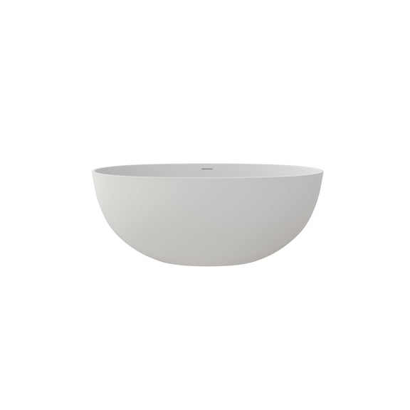 55" Premium Solid Surface Deep Soaking Bathtub