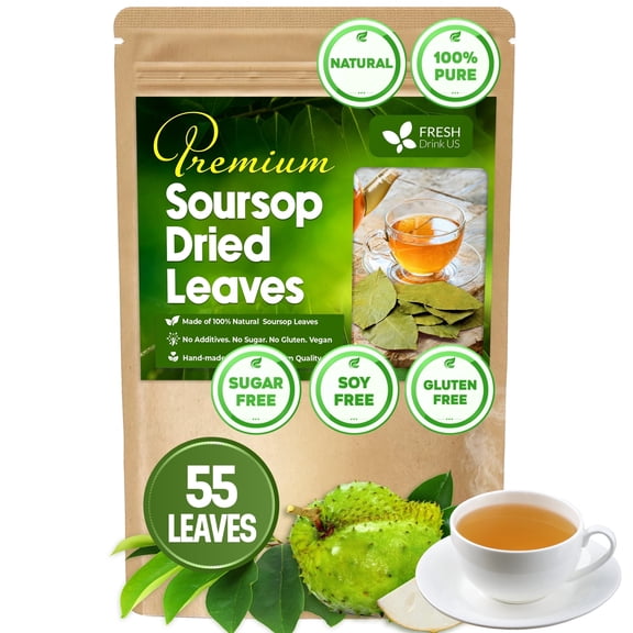 FreshDrinkUs Premium Soursop Graviola Loose Leaf Herbal Tea Wildcrafted 55 Count 54 g