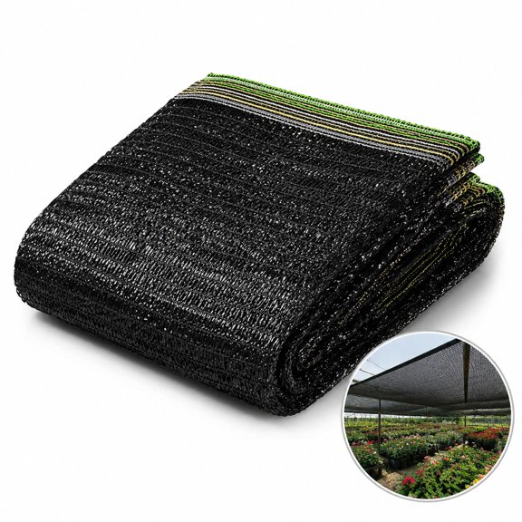55% Shade Cloth for Garden, Black Shade Cloth, Sun Shade Net, UV Resistant Net, Plant Cover for Garden, Greenhouse, Vegetables, Flowers, 6.6x16.4ft