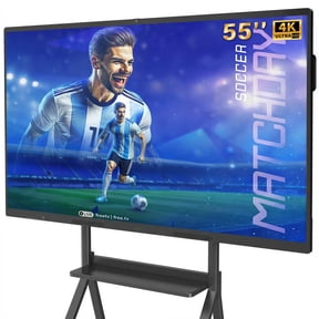 55'' Smart Board, 4K UHD Interactive Touchscreen Whiteboard, Android 14 8+128GB Wireless Smartboard for Classroom Home Office Studio