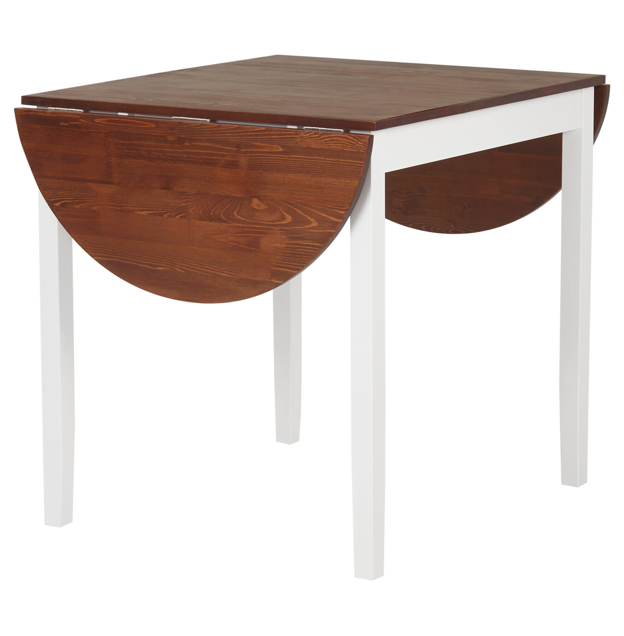 55" Solid Wood Kitchen Table, Drop Leaf Tables for Small Spaces ...