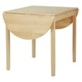 thumbnail image 1 of 55" Solid Wood Kitchen Table, Drop Leaf Tables for Small Spaces, Folding Dining Table, Natural, 1 of 9