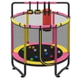 thumbnail image 1 of 55" Kids Trampoline with Enclosure, SHINPT Indoor Outdoor Toddler Trampoline for Kids, Small indoor Trampoline for Toddlers, Mini Trampoline with Enclosure Net for Kids, Gift for Boys Girls Ages 3+, 1 of 9