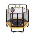 thumbnail image 1 of 54" Toddler Trampoline for Kids with Basketball Hoop, SHINPT Indoor Outdoor Kids Trampoline with Enclosure Net, Basketball, Small Trampoline Gift for Boys Girls, Mini Trampoline for Kids, 1 of 8