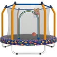 thumbnail image 1 of 55" Toddler Trampoline for Kids, SEGMART Kids Trampoline with Enclosure Net, Indoor Outdoor Mini Small Trampoline Birthday Gifts for Boys and Girls Age 3 Months and up, Recreational Trampoline, 1 of 7