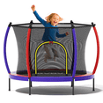 thumbnail image 1 of GVDV 55" Toddler Trampoline for Kids, Kids Trampoline with Enclosure Net and Balls, 1 of 7