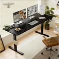 thumbnail image 1 of 55"W Electric Standing Desk,Home Office Electric Height Adjustable Standing Desk Lifting Range 27~45" Computer Desk for Home Office,Black, 1 of 8