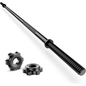 55" Weight Lifting Bar, 1" Standard Straight Barbell Bars for Weight lifting, Olympic Barbell Bar for Bench Press/Hip Thrusts/Squats/Lunges for Gym and Home, 2 Star Star-nuts (480lb Weight Capacity)