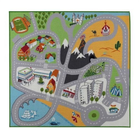 55" X 52" Play Mat Multi Color for Kids Children Room