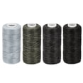thumbnail image 1 of 55 Yards 150D/0.8mm Various Gray Waxed Leather Thread Set Flat Polyester Cords 4 Pack, 1 of 5
