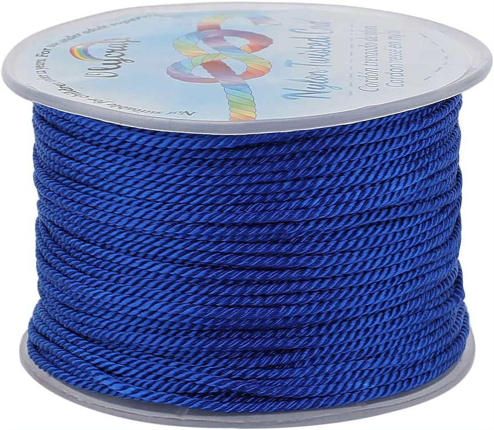 Buy 1 Skein of 24 Meters of Nylon Thread Braided Cord 1mm Blue
