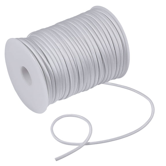 55 Yards 5mm Satin String Cord for Clothing Button Knitting Chinese Knots Cord for Bracelets Necklace DIY Jewelry Making White