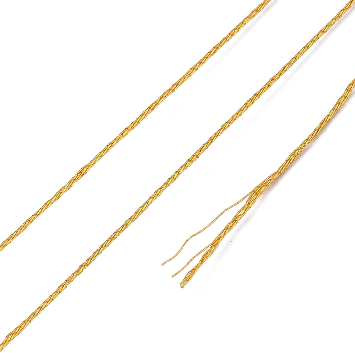 55 Yards 6 Ply Goldenrod Metallic Embroidery Thread 0.5mm Sewing ...