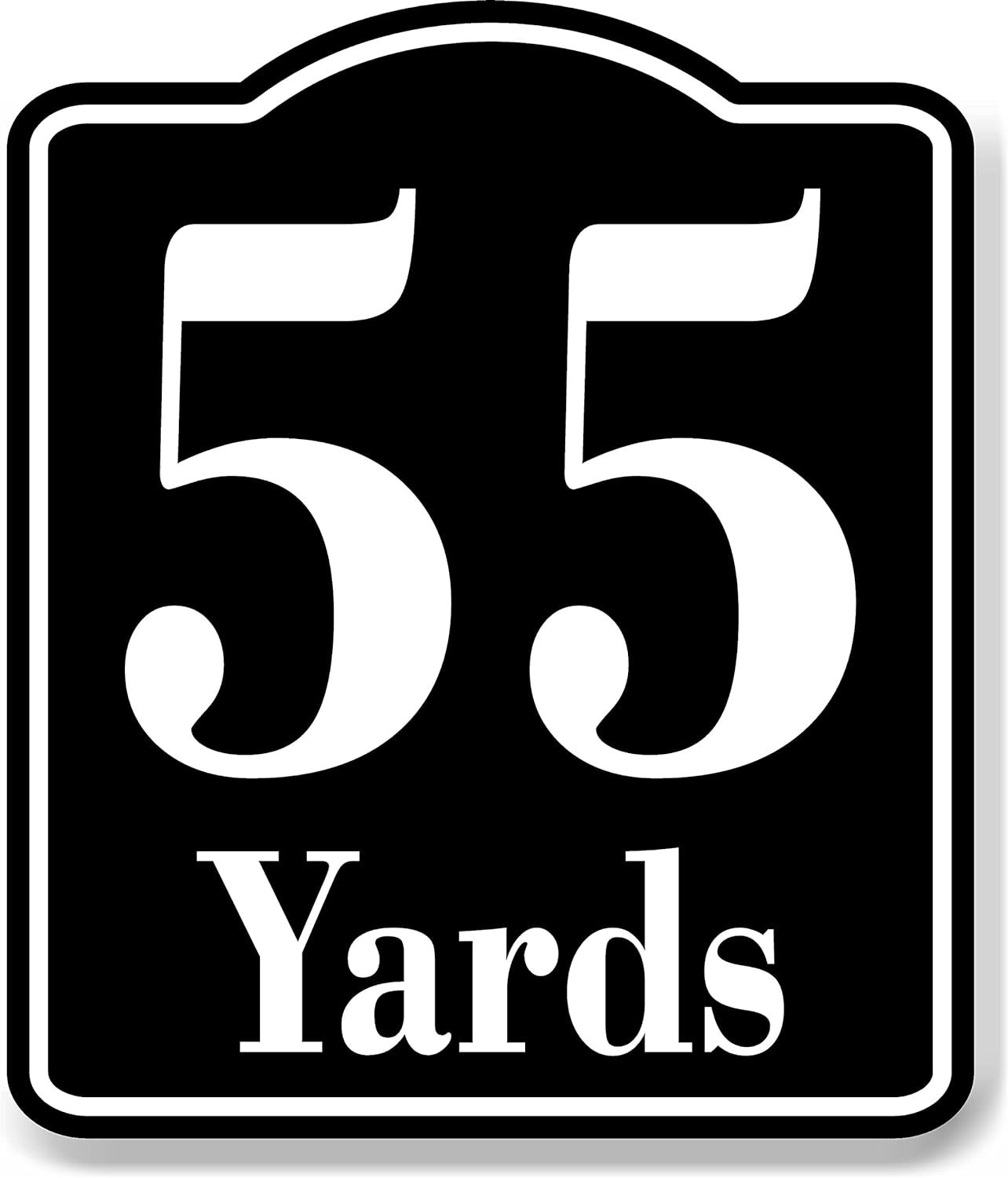 55 Yards Distance Marker Running Race 5k Marathon Black Sign 20x24 ...