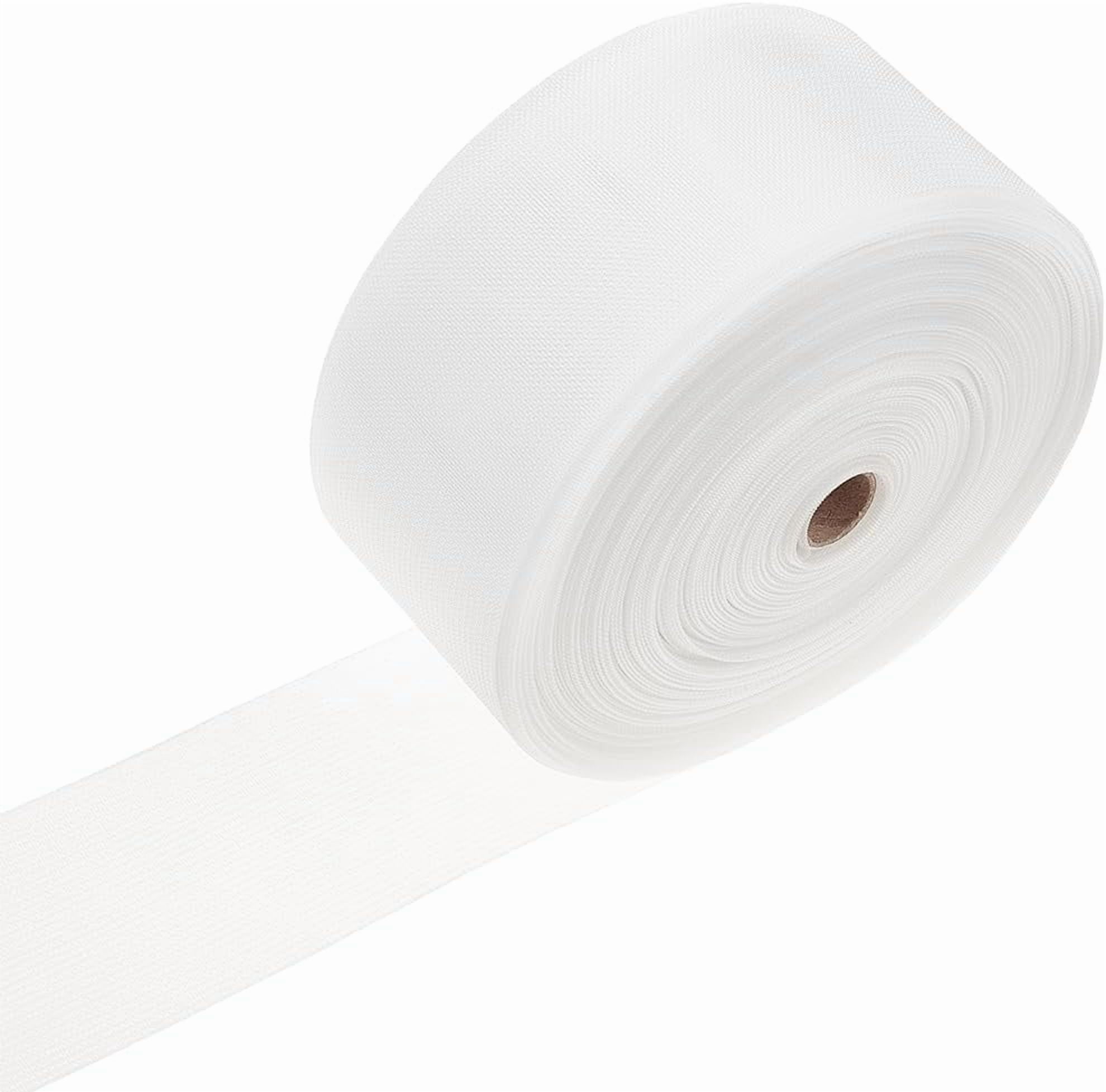 55 Yards Translucent Drapery Buckram 3 Inch White Heading Tape Sew-in Fabrics Drapes for Home Sewing Window Curtains Garment Accessories for DIY