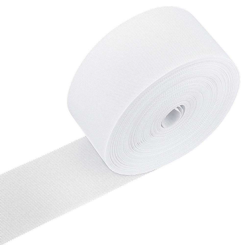 55 Yards White Curtain Tape 4 Inch Wide Non Woven Cloth Sew-in Curtain Heading Tape for Drapery Accessories DIY Crafts and Home Decor