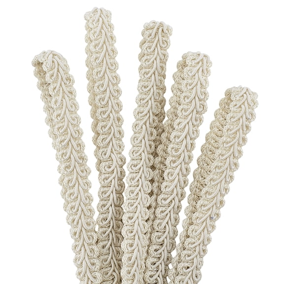 55 Yards Woven Braid Trim 1/2 inch Polyester Lace Trim Ribbon Basic Fringe Decorative Gimp for Costume DIY Crafts Sewing Curtain Decoration Jewelry